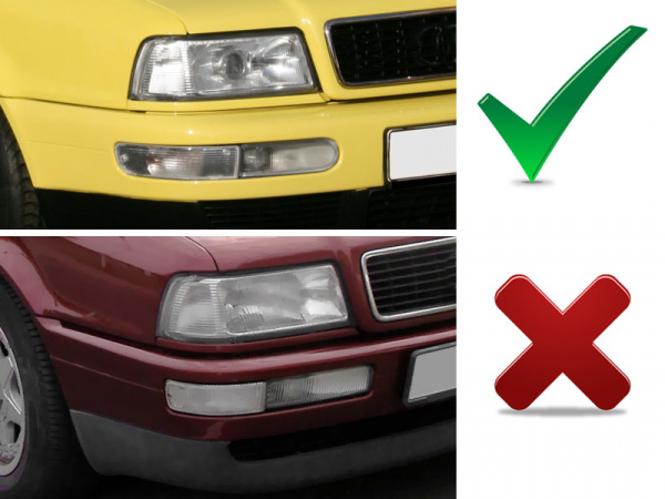 Upgrade Klarglas Frontblinker für Porsche 911/993 93-98 / Audi 80 Cabrio 97-02 weiß
